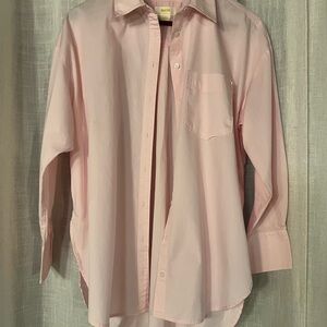 Anthropologie baby pink button down